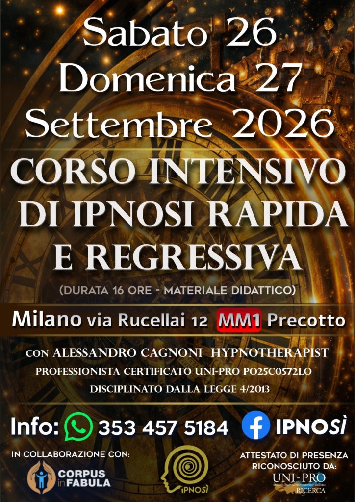 Corso intensivo di ipnosi rapida e regressiva